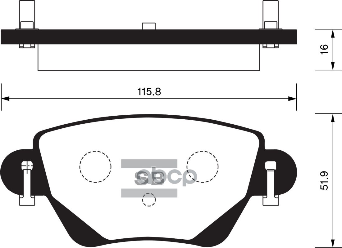 Колодки задние SANGSIN BRAKE SP2031